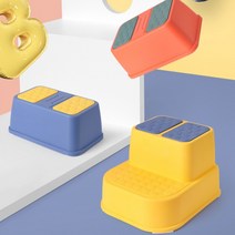 어린이 화장실 발 디딤대 미끄럼방지 유아 발디딤대 1단 2단, 발디딤대 2단 빨강