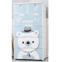 라오농MELNA 56 와이드 캐릭터 서랍장 플라스틱 수납장MJUUyyyd6011, 2#56*35*104cm