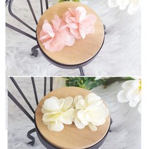 강아지핀 빗살핀 머리핀, 1개, B53 미니더블플라워 핑크 플라스틱핀