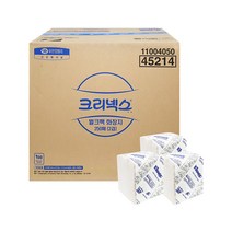 크리넥스 45214 벌크팩 화장지 냅킨 250매(2겹) 60밴드 15000매, 흰색, 1박스, 9000개