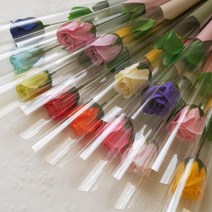 아트박스/더플라워마켓 13색상 비누장미 한송이 꽃다발, 블루