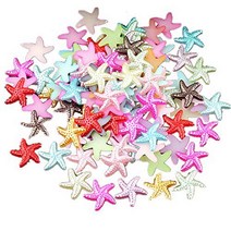 Random Color 500PCS Craft ABS Starfish Imitation Pearls Resin Slime Beads Flatback Buttons for Handc, 1
