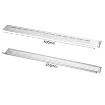 Uxcell 2pcs 공기 환기 500mm x 50mm 250mm x 80mm 300mm x 80mm 환기 그릴 루버 그릴 커버 직사각형 모양 알루미늄 합금|통풍구|, 1개, 단일