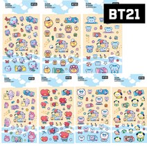 BT21 방탄 캐릭터 다이어리 데코 꾸미기 스티커 2장, 알제이