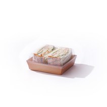 정사각 샌드위지 4호 용기   뚜껑 세트, 100개입, 1세트