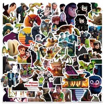 다꾸 스티커 노트북 캐리어 꾸미기 스마트폰 태블릿 스케이트보드 헬맷 50 장/갑 영화 미키 마우스/공주/푸우 곰 DIY 스케이트 보드 오토바이 수하물 방수 장난감, Hotel Transylvania