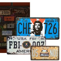 (주)가온누리코리아 빈티지 철재 디자인 번호판 인테리어소품