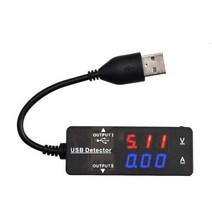 USB tester DC Digital voltmeter current voltage meter amp ammeter detector power bank charger indica, 01 red blue