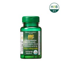 홀랜드앤바렛 에이비씨 플러스 씨니어 종합비타민 무기질, 1개, 60정