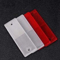 OL1046 안전운전 야간운전 농기계 차량용 반사판 4종, 흰색타공(OL1046-4)