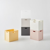 한샘 폴리 큐브 수납 리빙 바스켓 3P, 반투명(G), 1개
