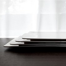 킴스아트 화이트 평 직사각접시 큰 2 size 디저트 플랫 플레이트