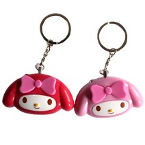 urkoteer 호신용 경보기 여성용 휴대용 호신용품 호루라기 렌턴, 캐릭터 핑크, 1개