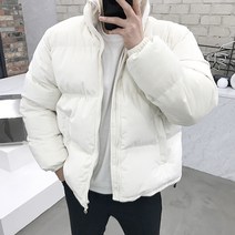 용된다 남자 겨울 벨벳 무지 숏패딩 점퍼