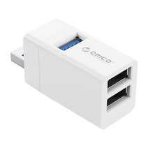오리코 맥북 노트북 초고속 3.0*1 USB2.0*2허브 MINI-U32, 흰색