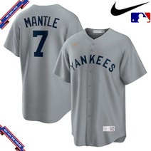 나이키 MLB 미키 맨틀 뉴욕 양키스 홈 쿠퍼스타운 컬렉션 플레이어 저지 화이트 792290