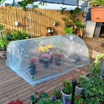 미니 비닐 하우스 온실 소형 조립식 간이 화분 원예, 180cmx50cmx50cm 비닐 제외