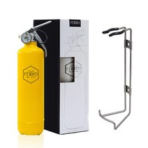 NEW 뉴 피레보 FIREVO 디자인소화기 패키지형+스텐벽부거치대, NEW 토파즈옐로우 패키지+스텐벽부거치대
