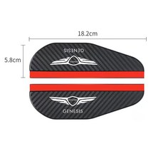 백미러커버 자동차 사이드 리어 뷰 미러 비 눈썹 스티커 2 개 현대 제네시스 쿠페 G80 G70 BH GH 액세서리, 01 Black, 01 Black