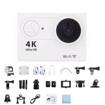 액션카메라 울트라 HD 액션 카메라 와이파이 2 인치 170D, White+No Card