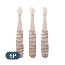 케이맘 마더케이 키즈영유아구강케어 1단계_치솔 치약, 1단계_퍼스트 브라운(6P), 1세트