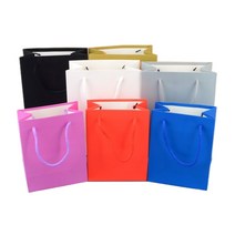 무지 쇼핑백 종이가방 선물 포장 (고급형), 핑크, 1개, 대 - 핑크