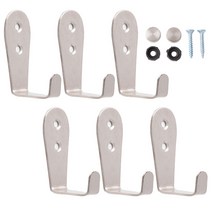 리빙아이 스텐 후크 다용도 걸이 벽옷걸이, 각스텐-대(6개)