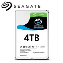 SEAGATE 시게이트 SKYHWAK 스카이호크 정품 DVR NVR 저장 보안 감시 CCTV 전용 3.5HDD SATA 4TB 7200RPM 64MB ST4000VX016, 1개
