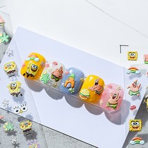 [디비투] 캐릭터 네일스티커 11종 네일 엠보 스티커, 스폰지밥