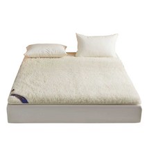 돌침대토퍼 메모리폼 캠핑 잠자리 바닥이불 거실, 화이트200x220cm