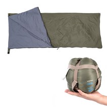 Lixada 190*75cm 초경량 침낭 캠핑 하이킹 백패킹, 아미 그린