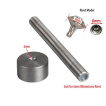 가죽 핸드프레스 각인기 가죽공예 도장 다이어리 가죽 라인석 리벳 핸드 다이 도구 프레스 스터드 세터 DI, 01 6mm Rivet TOOL