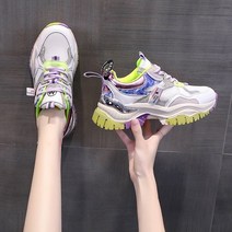 YAPOGI 홍 주 봄여름 여성화 패션 컬러 키높이 운동화