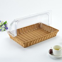 카페 디저트 스탠드 베이커리 진열장 케이크 쿠키 진열대, 라지 베이지 딥 바스켓