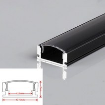 0 5 알루미늄 프로파일 캐비닛 옷장 바 LED 스트립 빛 5050 5630 채널 홀더, U-type Black_5pcs