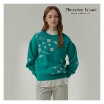 [써스데이아일랜드][Thursday Island] 여성 볼륨 소매 자카드 풀오버(T212MSW131W) 396601