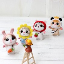 [바보사랑] DIY 양모펠트 니들펠트 양모공예 패키지 세트-고양이 시리즈 7종, 상품선택:NO_58.왕관냥이