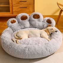 강아지 소파 겨울 고양이 대형 대형견 리트리버 따뜻한 4계절, 3XL 지름110cm (몸무게60kg내외), 그레이
