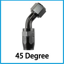 범용 AN4 AN6 AN8 AN10 AN12 알루미늄 오일 연료 스위블 호스 엔드 피팅 어댑터 키트 0 °/45 °/90 °/12, 02 Black 45_05 AN12