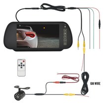 LCD 모니터 MJDOUD 7 인치 TFT LCD HD 자동차 백미러 카메라 역방향 주차 시스템 백업, 05 701-BT8LED