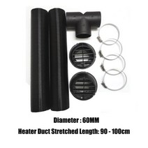 차량용 부품 에어컨 히터 6075mm 자동차 T Y 분기 커넥터 파이프 덕트 90100cm 베바스토 에버스패커 프로펙스 주차 디젤 히터용 따뜻한 공기 배출구, Type 1