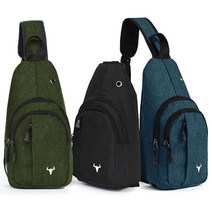 남자 여자 등산 슬링백 가벼운 외출 트레킹 캠핑 소형 배낭 미니 메신저 크로스백 가방, 블랙