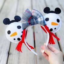 크리스마스머리띠 디즈니 스마스 미키 마우스 귀 스팽글 여성용 머리 활 축제 hairband 공주 헤어 액세서리 파티, 머리띠 02