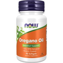 NOW Supplements Oregano Oil with Ginger and Fennel Oil Enteric Coated 90 Softgels, 1