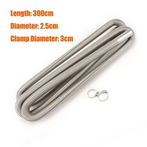 무시동히터 부품 60cm 100cm 120cm 150cm 200cm 250cm 300cm 에어 디젤 주차 히터 스테인레스 스틸 배기 파이프 튜브 가스 벤트 호스 자동차 트럭 밴, [01] 300cm