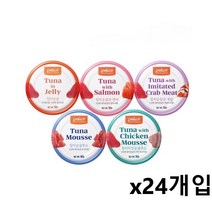 펠리코 습식캔95gx24개입 고양이간식5종+콤보1종, 참치치킨순살무스95gx24개입
