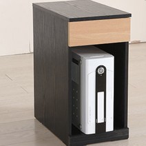 국내제작 이케아 오픈 서랍형 컴퓨터본체 우드 수납장 원룸 자취방 틈새 PC수납장, H687 워시