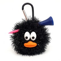 공 품은 덕 골프공주머니 골프티꽂이 라운딩용품 세트, 까망덕