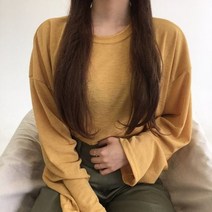 남녀공용 사계절 면 린넨 오버핏 남자 긴팔티셔츠 7컬러