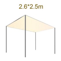 비가림천막 카페어닝 차양막 방수 천막 햇빛 차단용 캐노피 차단 야외 파티오 뒷마당 가리개 항해 차광 갑판 정원 퍼걸러 쉬운 설치, 2.6 x 2.5m